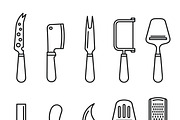 Bundles Set Cheese Brand Icons, an Outline Icon by adenpinkstore (Thumbnail 6 of 13)