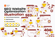 SEO Website Optimization, an Illustration by orenjidesign (Thumbnail 1 of 8)
