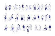 150+ Isometric Line People Set, a Person Illustration by Vector_Art (Thumbnail 8 of 16)