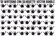 Watering Can Silhouette Bundle, an Illustration by Gfx_Store (Thumbnail 1 of 48)