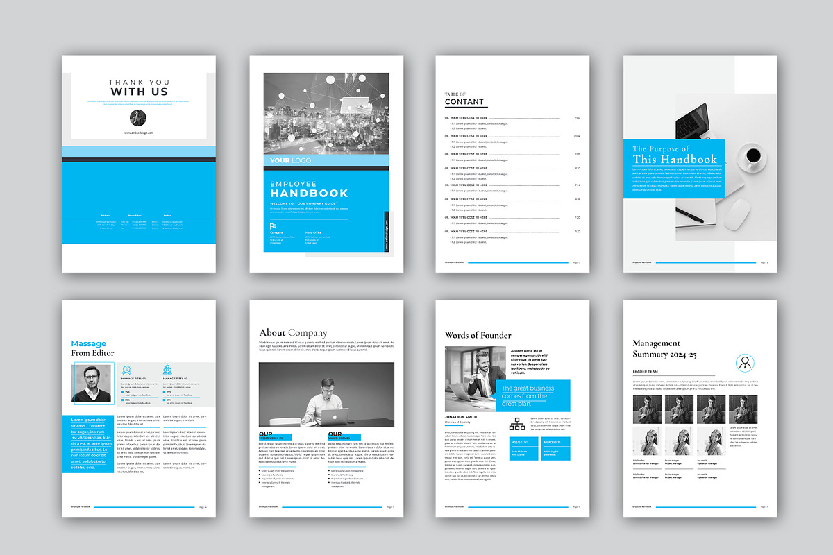 HR Employee Handbook | Word & Indd, a Brochure Template by obayes (Photo 3 of 17)