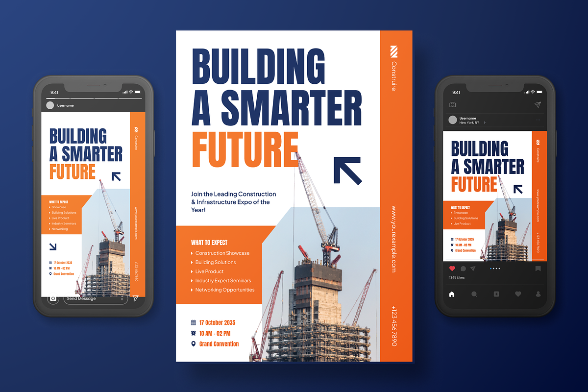 Construction Expo Flyer Set, a Flyer Template by Annora Studio (Photo 3 of 6)