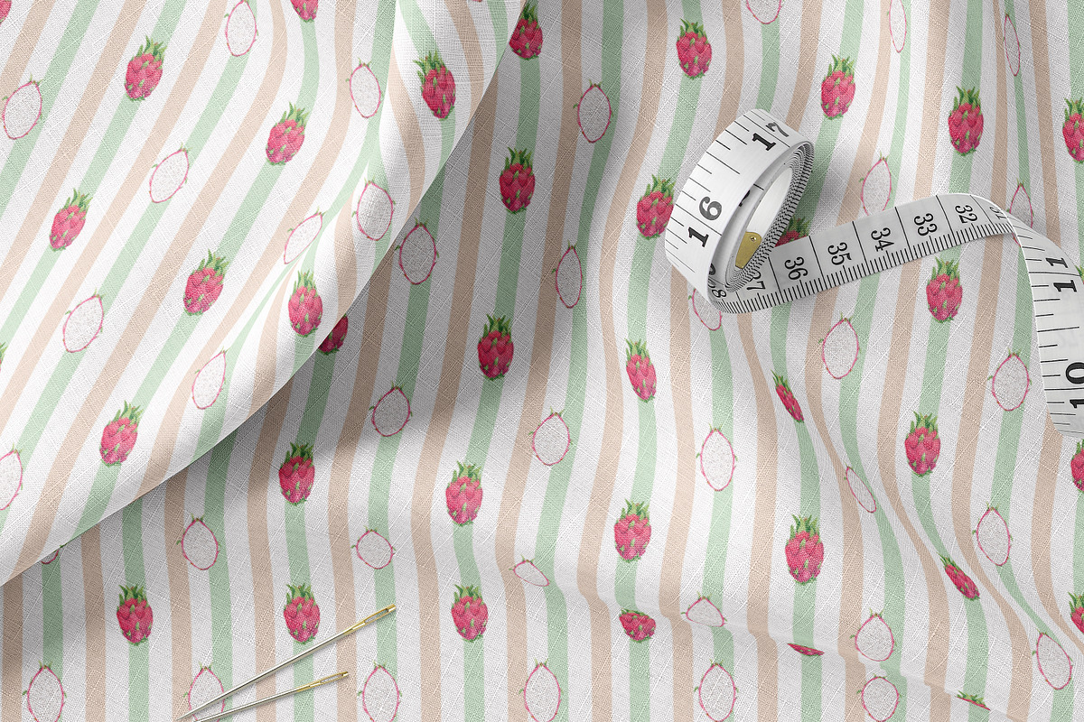 Hand-Drawn Dragon Fruit Patterns Set, a Pattern Graphic by Oksana Dovhopol Art (Photo 4 of 8)