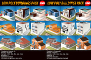 Low Poly Buildings Pack, an Architecture 3D Model by multimedia4ds (Thumbnail 1 of 10)