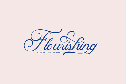 Flourishing Script Font, a Script Font by Arendxstudio