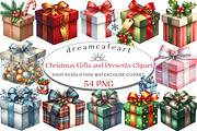 Christmas Gifts and Presents Clipart, an Illustration by DreamCafeArt (Thumbnail 1 of 8)