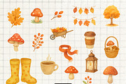 Autumn Elements - Cute Fall PNG, an Animal Illustration by PaintPixelCo (Thumbnail 3 of 10)