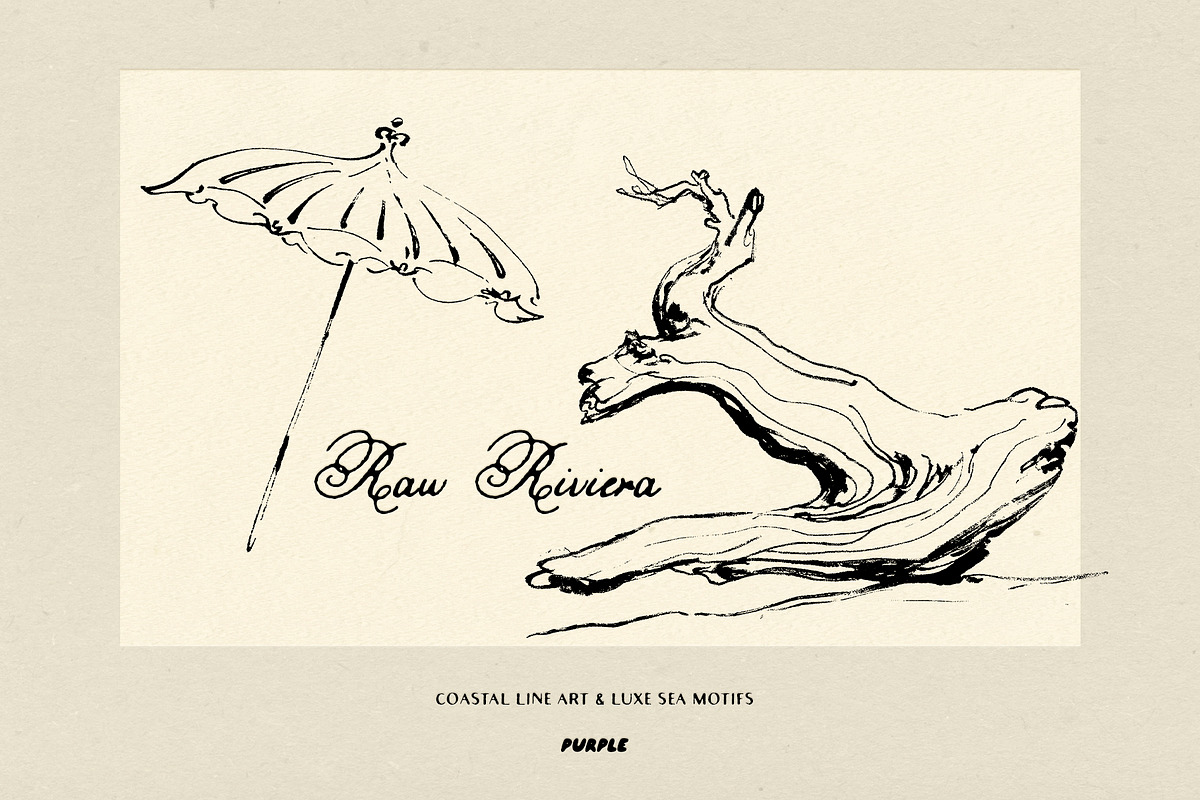 Raw Riviera: Coastal Line Art, an Object Illustration by Purple (Photo 16 of 16)