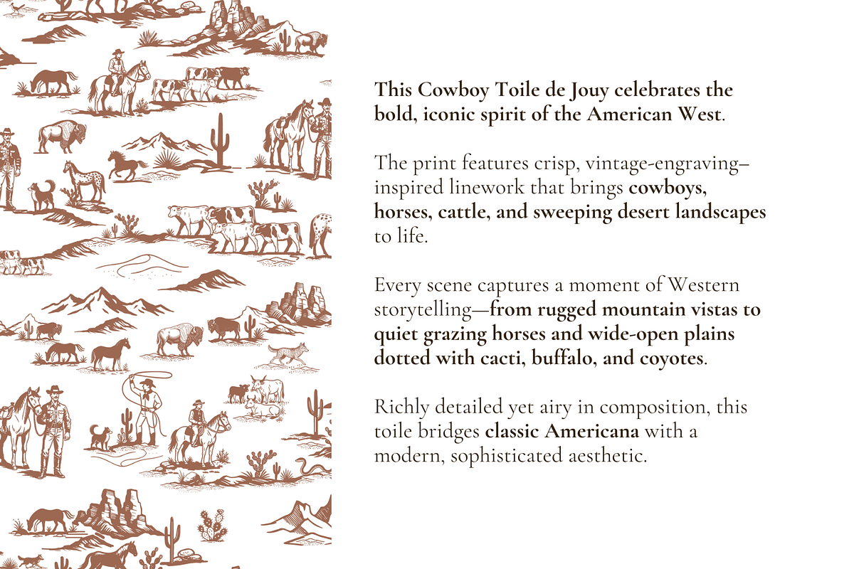Classic Cowboy Illustrated Pattern, a Pattern Graphic by Hughes Studio (Photo 3 of 9)