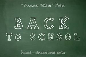 Summer Wine - hand drawn font