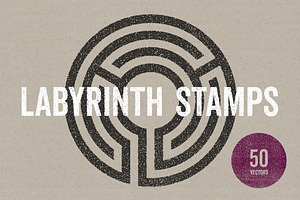 Labyrinth Stamps - Vector & PNG