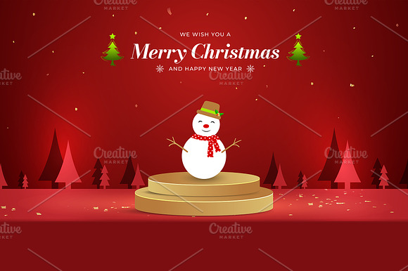 Creative Christmas vector banner preview 2