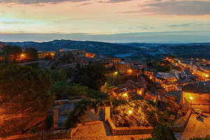 Night Stilo village, Calabria, Italy., a Nature Photo by YuriyB