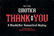 Emotica – Blackletter Romance Font, a Serif Font by Drizy (Thumbnail 10 of 10)
