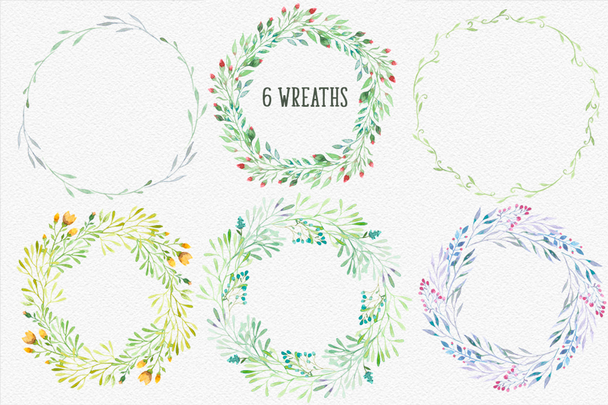 Watercolor floral elements, an Illustration by Lina_Lisichka (Photo 3 of 5)