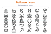 60 Halloween Line Vector Icons, an Outline Icon by Juicy Icons (Thumbnail 5 of 6)