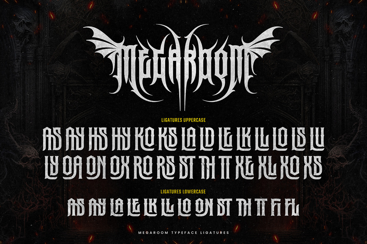 Megaroom typeface, a Blackletter Font by alit design (Photo 18 of 20)