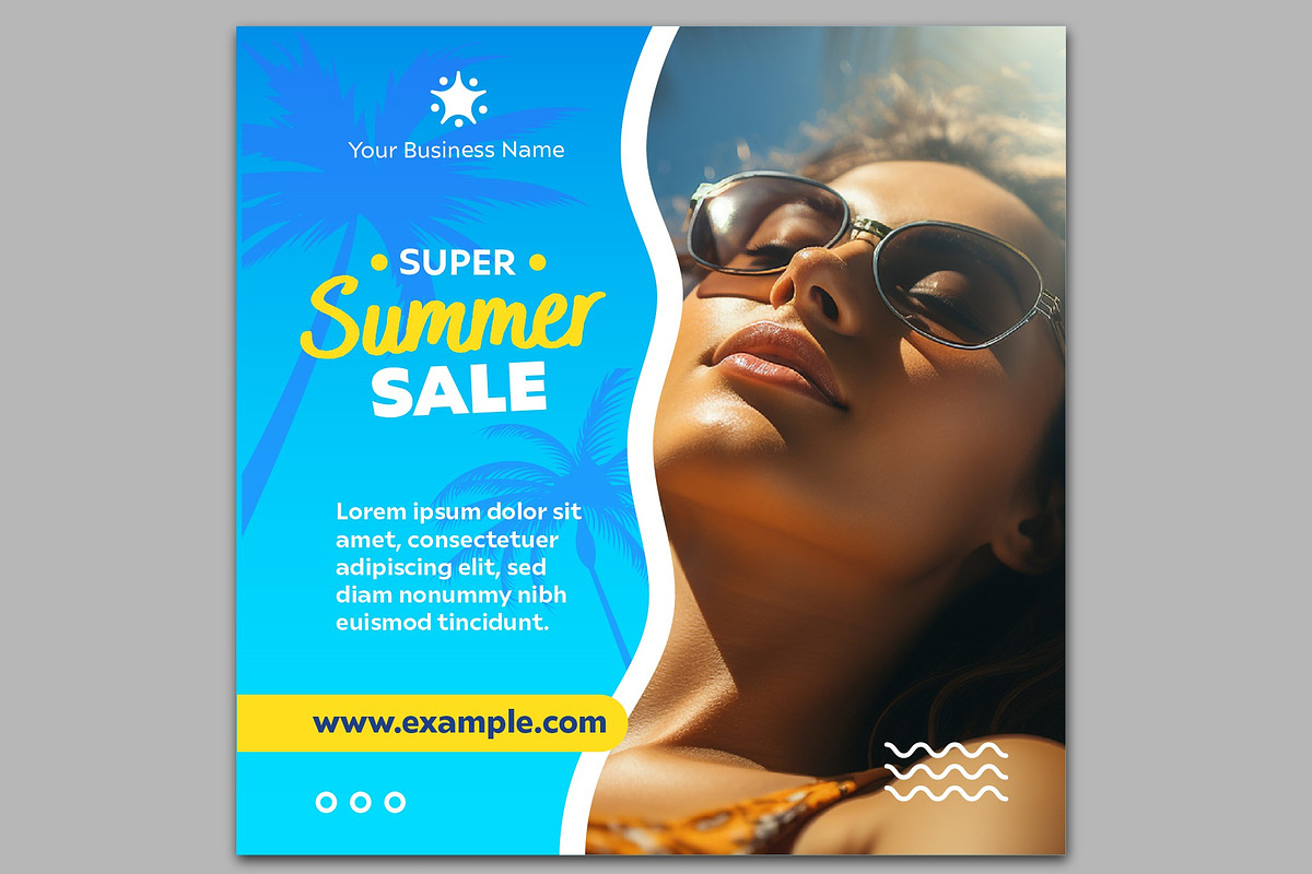 Summer Sale Social Media Post Set, a Templates & Theme by studiogstock (Photo 4 of 4)
