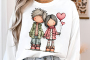Sweet Pastel Valentine Couple PNG, an Illustration by SinaCreation (Thumbnail 4 of 11)