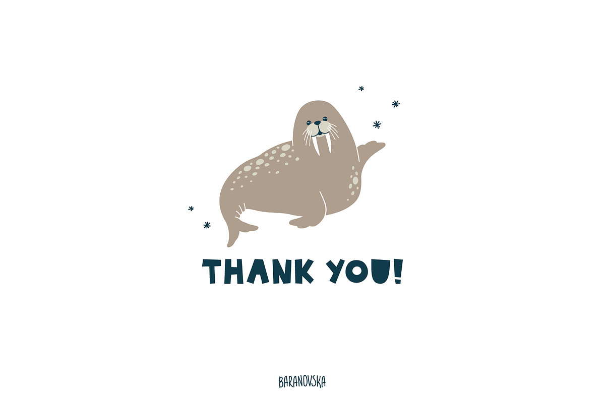 Cute Arctic Animals, a Pattern Graphic by Baranovska (Photo 10 of 10)