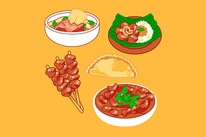 Yellow Eid Al Adha Food Illustration, a Food Illustration by graphicook