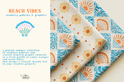 Beach Vibes Vector Seamless Patterns, a Pattern Graphic by Olya Haifisch (Thumbnail 2 of 9)