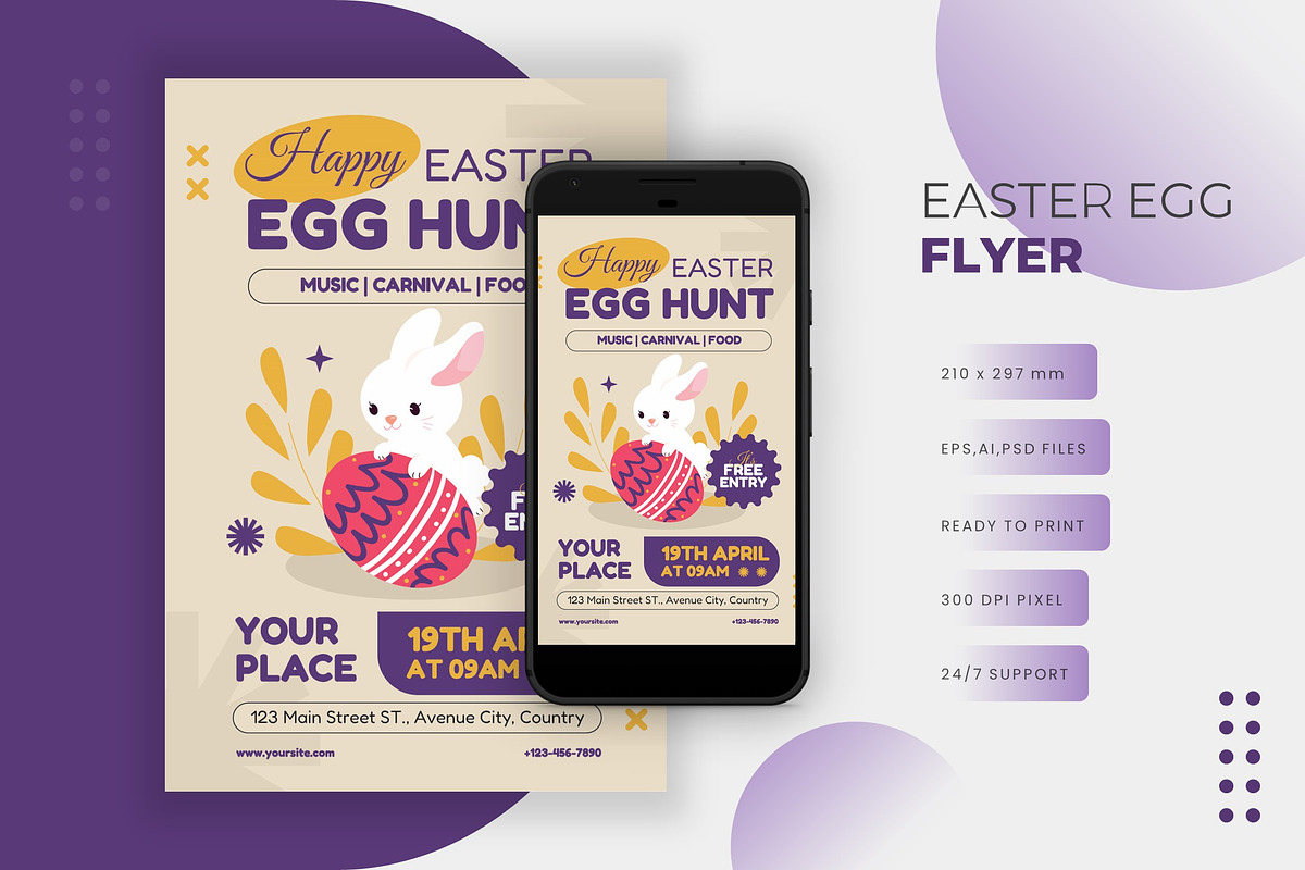 Easter Egg - Flyer, a Print Template by VUNIRA (Photo 1 of 2)