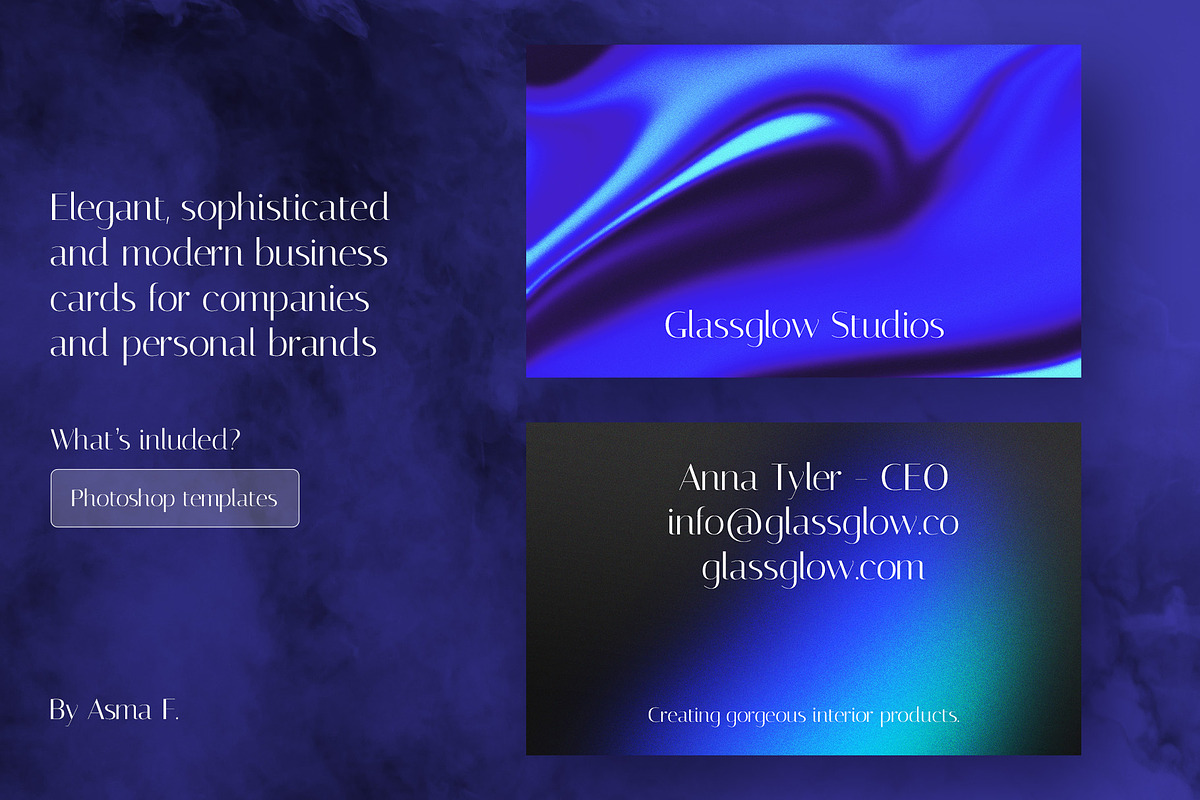 Business Card Design Template, a Business Card Template by Asma F. (Photo 1 of 4)