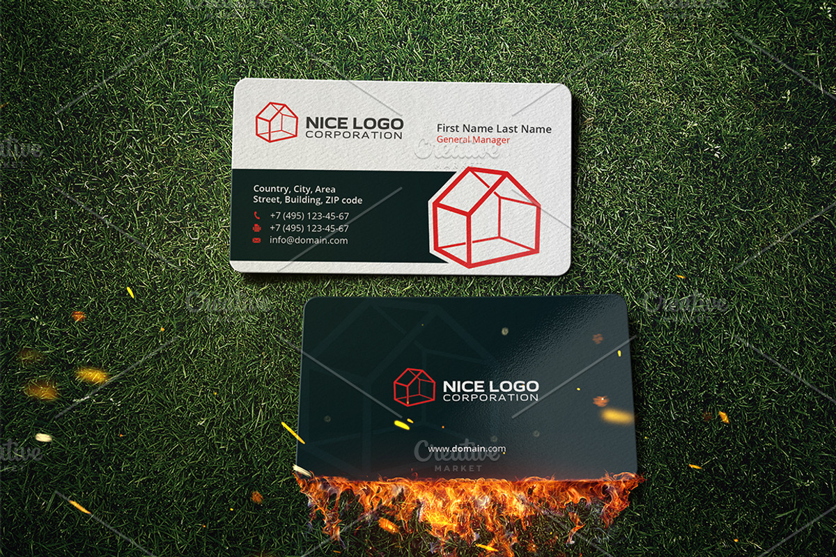 3d house business card, a Business Card Template by Indigo Graphic Shop (Photo 1 of 4)