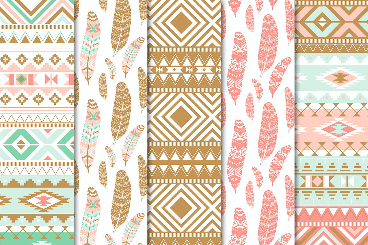 Digital Paper Navajo Set 02, a Pattern Graphic by Maishop (Photo 2 of 3)