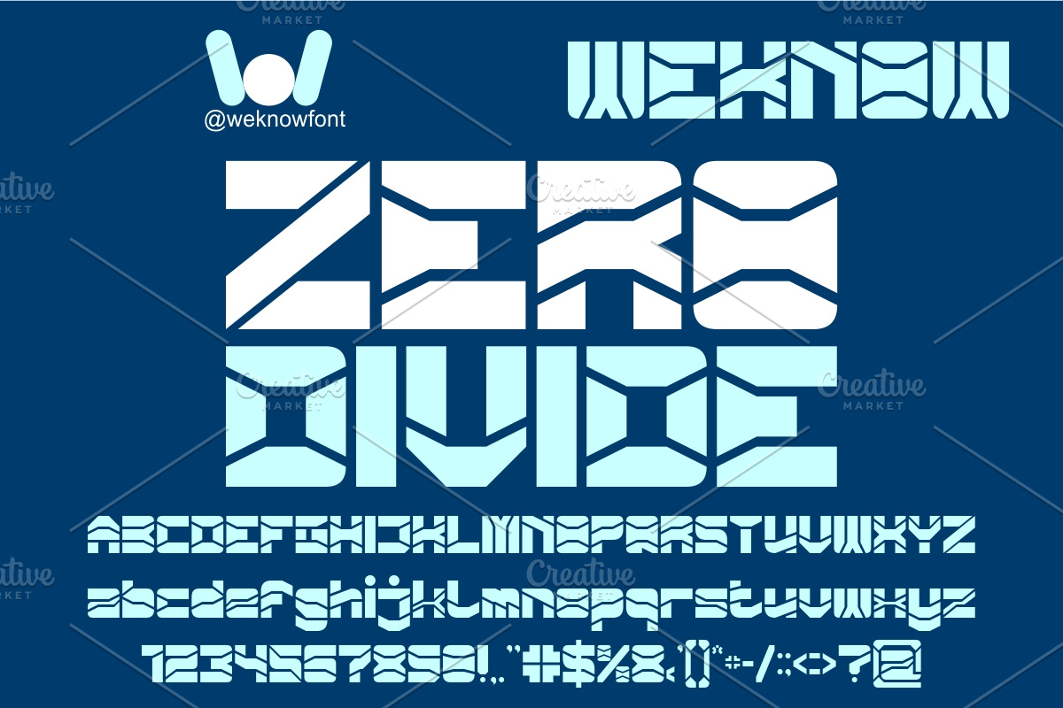 Zero Divide font, a Sans Serif Font by weknow (Photo 1 of 8)