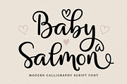 Baby Salmon Script, a Script Font by Zane Studio (Thumbnail 1 of 8)