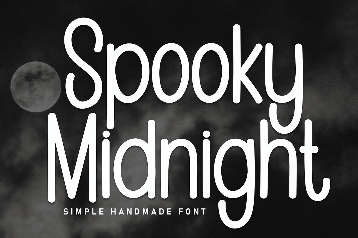 Midnight Spooky | Script Font, a Script Font by Scratchones (Photo 1 of 8)