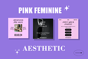 Feminine Pink Instagram PostTemplate, a Social Media Template by digitalsbydepi (Thumbnail 4 of 5)