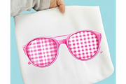 Bohemian Pink Gingham Summer Clipart, an Illustration by designcity5 (Thumbnail 4 of 5)