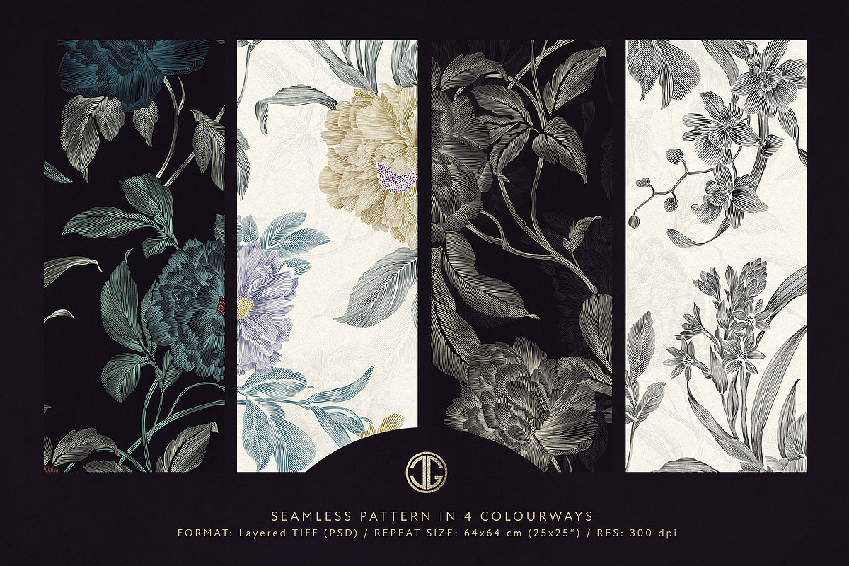 PAEONIA - Seamless Peony Pattern, a Pattern Graphic by C & G (Photo 2 of 7)