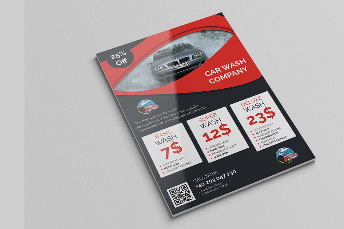 Car Wash Company Flyer, a Flyer Template by Design_Space (Photo 5 of 6)