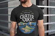 Crater Lake National Park Oregon Tee, an Illustration by Paul Lesser (Thumbnail 3 of 9)