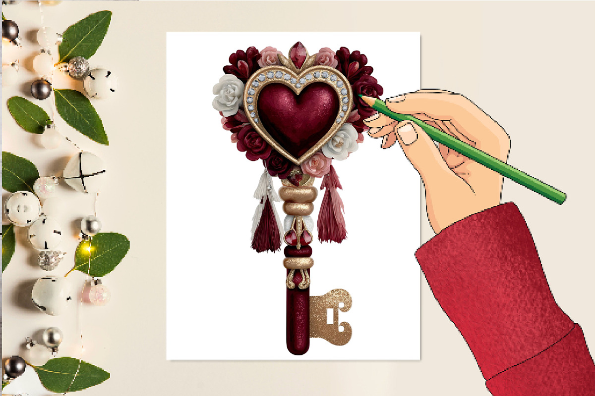 Day of Love Happy Valentine's Day, an Illustration by DreamCafeArt (Photo 6 of 6)