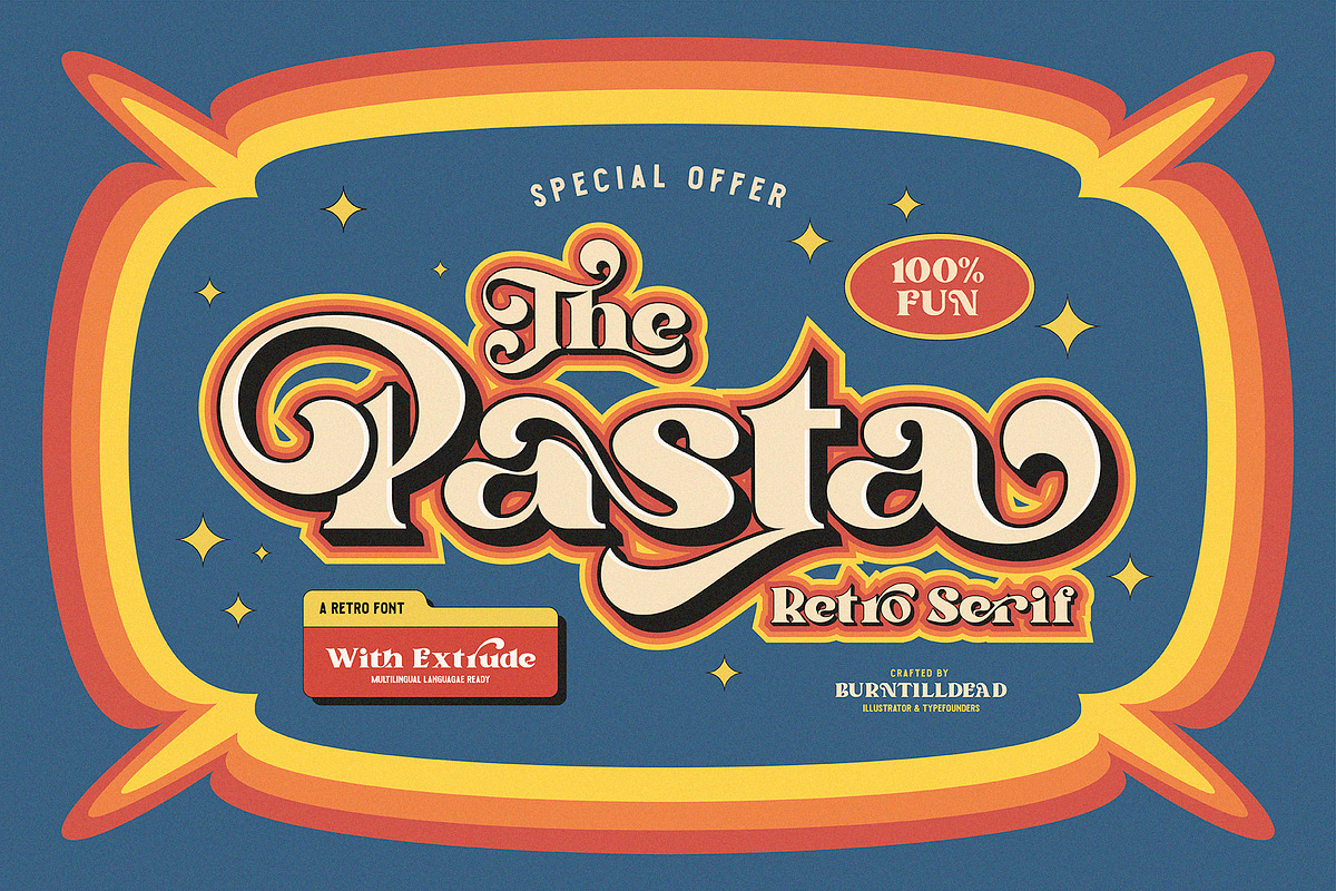 Pasta, a Serif Font by Burntilldead (Photo 1 of 11)
