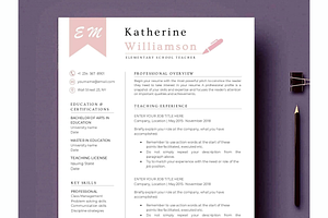 Elementary Teacher Resume Word, a Resume Template by Climbwithelevator