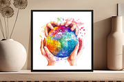 Watercolor Autism Awareness PNG, an Illustration by DreamCafeArt (Thumbnail 6 of 8)