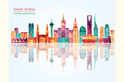 Saudi Arabia skyline, an Illustration by LisaKolbasa (Thumbnail 1 of 3)
