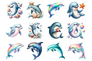 Dolphin Clipart, an Illustration by Design Market (Thumbnail 2 of 4)
