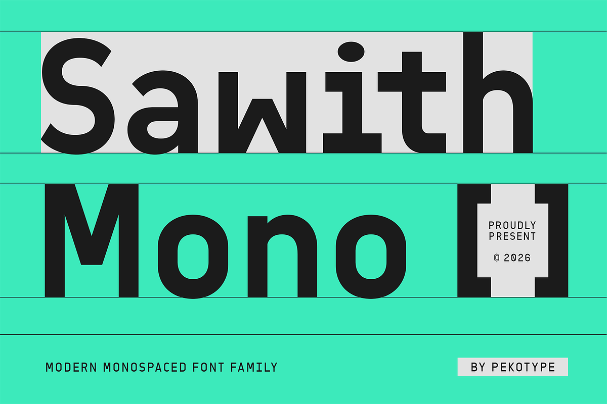 Sawith Mono - Monospaced Font Family, a Sans Serif Font by Pekotype (Photo 1 of 15)