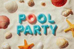 Bright beach toys POOL PARTY, a Holiday Photo by Virgo Studio