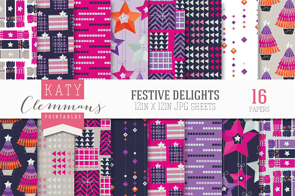 Festive Delights patterned paper preview 6