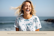 The Surfer Toile de Jouy Pattern, a Background Graphic by Hughes Studio (Thumbnail 4 of 13)