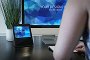 Echo Show Workstation PSD Mockups, an iPhone Mockup by Shop Mockpro (Thumbnail 9 of 19)