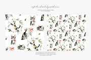 Christmas cats seamless pattern set, a Pattern Graphic by Patishop Art (Thumbnail 7 of 9)